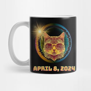 Solar Eclipse TShirt 2024 Cat Wearing Solar Eclipse Glasses Mug